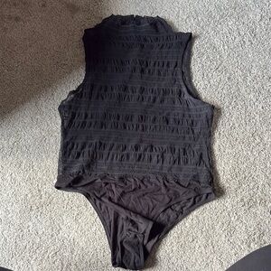 Black Sheer Sleeveless Bodysuit